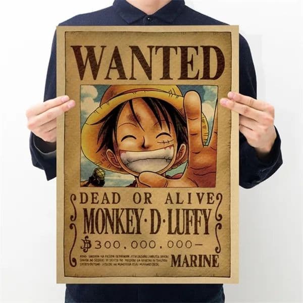 Luxury Designer Decor One Piece Poster Vintage Posters Teen Wall Decoration Anime gift set Stickers Paintings For Living Room Art Picture Decoration Home a