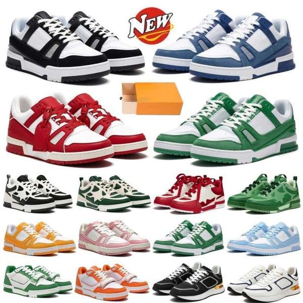 Designer Sneakers Skate Shoes Mens Womans Shoes Trainers Sneaker Casual Runner Shoe Outdoor Leather Skates Tennis Classics Fashion Shoes With Box Size 35-45