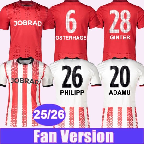 25 26 frEIbuRg Mens Soccer Jerseys SCHERHANT DINKCI ADAMU IRIE PHILIPP MATANOVIC OSTERHAGE EGGESTEIN Home Football Shirts Short Sleeve Uniforms