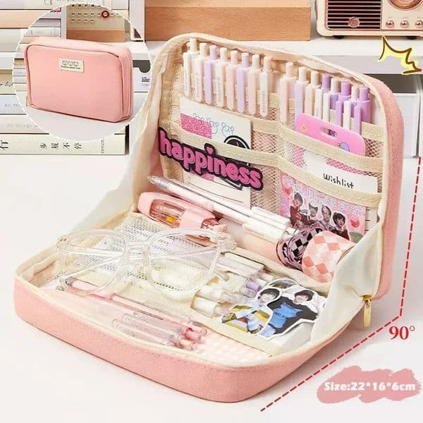 Luxury Designer Pen Wholesale Large Capacity Case Kawaii Pencil Boxes montblanck pen For Girls Cute Korean Stationery School Supplies Pen Pouch Organizer Office