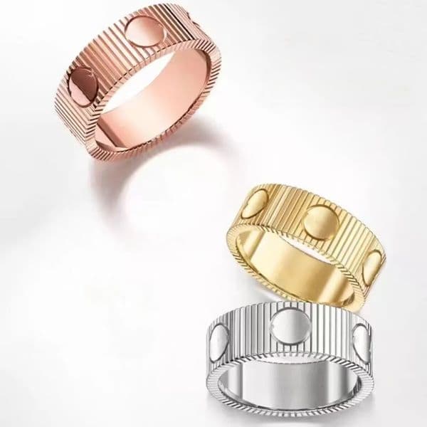 New model love unlimited Ring Designer Ring Luxury Rings Jewelry Solid Threaded ring letter fancy Valentine's Day Gifts