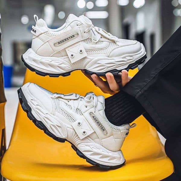 2026 Spring New Men's Breathable Mesh Casual Sneakers Chunky Sole Trendy Versatile Dad Shoes for Sports & Leisure