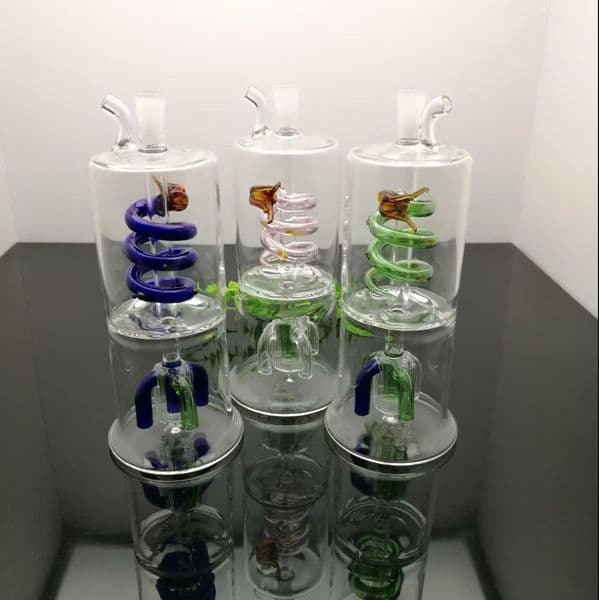New Glass Smoking pipes hookah Oil Burner Pipes Smokings Hot selling glass water bottle with upper plate dragon and lower four claws filter in Europe and America
