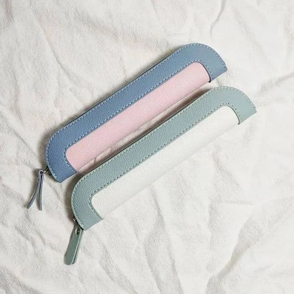 Pencil Case Luxury Wholesale PU Leather Fashion Mini Pouch pen case Business Office Portable Pen Woman Student Cute Wholesale Pencil Case Storage Bag Office Sup