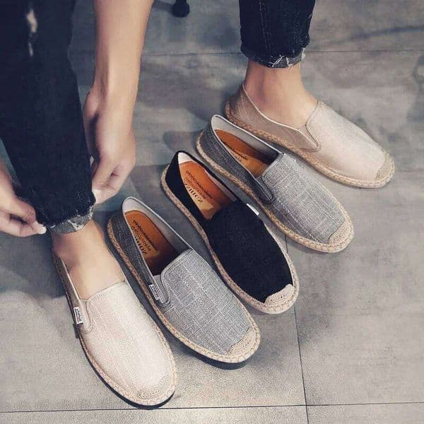 Mens Chinese Fashion Soft Slip on Espadrilles for Men Loafers Male Breathable Canvas Casual Shoes Zapatillas Hombre