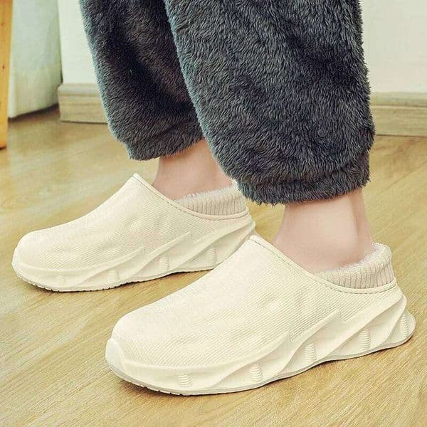 Winter Men's House Plush Slippers Outdoor Indoor Flats Comfortable Warm Male Women Home Cotton Shoes