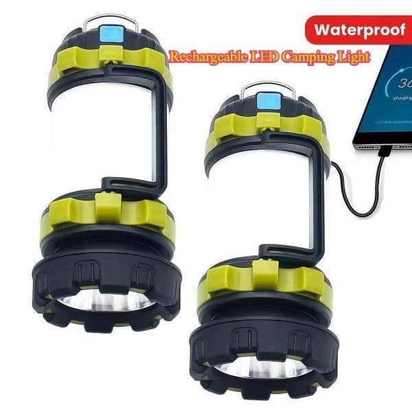 Rechargeable LED Camping Light 1000LM Lantern Flashlight 6 Modes 4000mAh Power Bank for Power Outage Hurricane Outdoor Hiking X260302