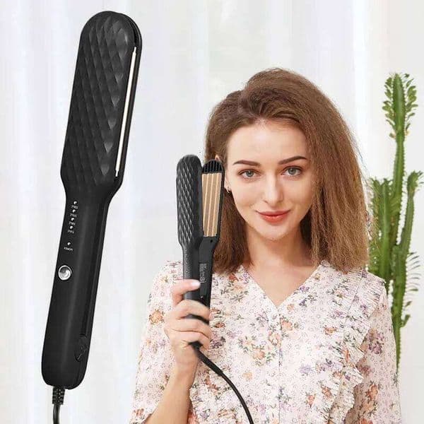 Professional Ceramic Corrugated Fluffy Curler 3D Hair Crimper Corn Perm Splint Flat Iron Curling Styling Tool H260302