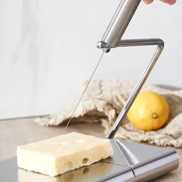 Stainless Steel Cheese Slicer with Scale Cheese Sausage Ham Slicer Butter Cutting and Divider 260228
