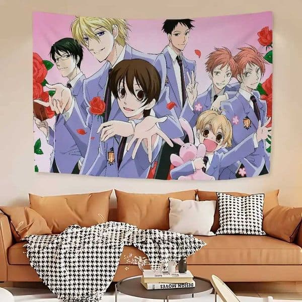 Anime O-Ouran High School Host Club Hippie Wall Hanging Tapestries For Living Room Home Dorm Decor Art Home Decor S260228