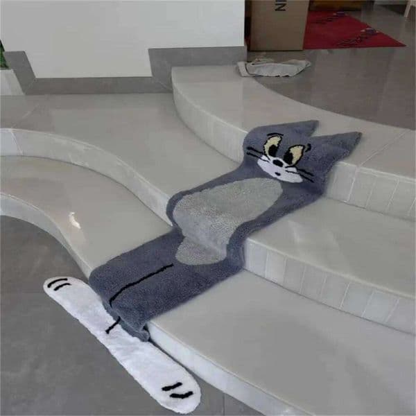 Cartoon Cat Carpet Funny Cute Bedside Bedroom Coffee Table Entrance Floor Stair Mat Indoor Outdoo T260302