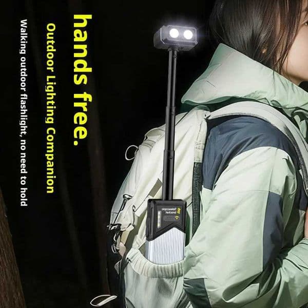 LED Magnetic Work Light Retractable 180 Rotatable Multi-Functional Flashlight for Outdoor Camping Inspection X260302