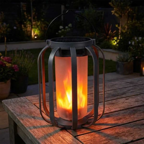Solar Lanterns Lights Flickering Flame Garden Lights Solar Outdoor Desk Camping Waterproof Hanging Lantern Patio Yard X260302