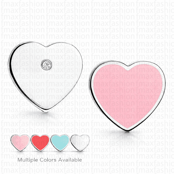 Sensitive Ears Safe Double Heart Earrings Waterproof Stainless Steel Anti-Tarnish High Polish Heart Studs for Women