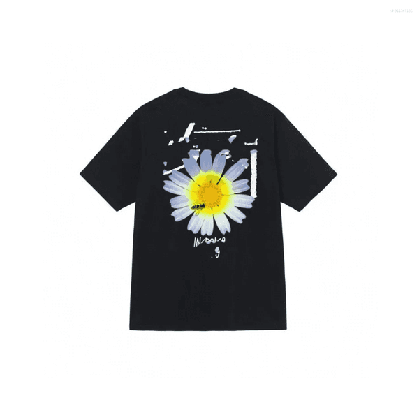 Mens T Shirts Round Neck Short Slved T-shirt Casual Loose Shirt Daisy Letter Print Breathable Summer Top Fashion Clothing L260523