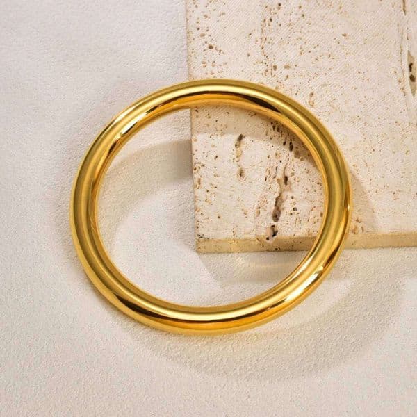 C29 Simple and fashionable traditional plain ring for women, ins stainless steel hollow bracelet jewelry XJ260302