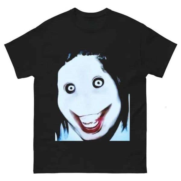 Jeff The Killer T-shirt Creepypasta Horror Meme Graphic Dark Internetcore Y2K Men Women Cotton Tee Oversized Short Sleeve Unisex H260228