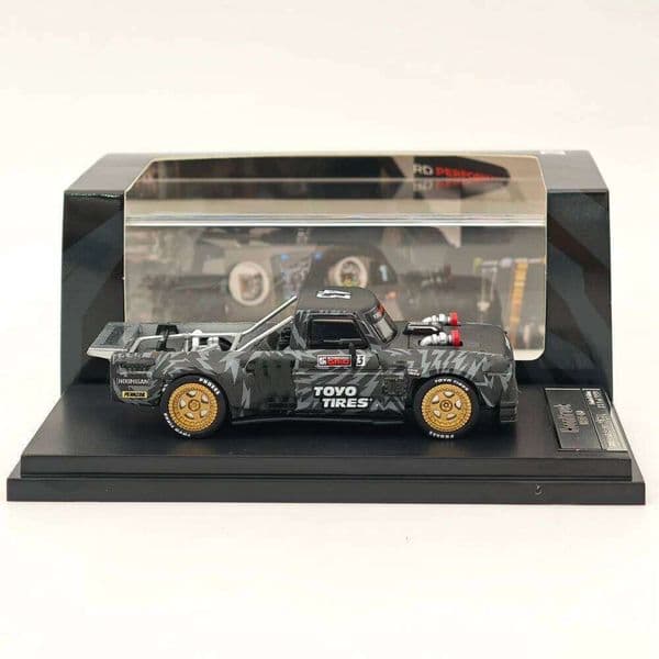 SW 1/64 1977 F-150 Hoonitruck Tianmen - Black Pick Up Diecast Model Car Miniature Collection Toy Vehicle Models 26Y0302