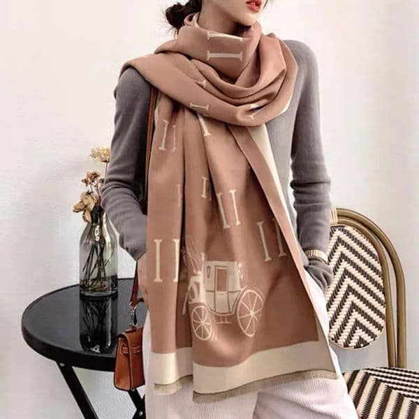 Scarves Elegant Ladies' Pashmina Autumn & Winter Thick Warmth Double Sided Tassel The Horse Shawl Coldproof Windproof Blanket Scarf