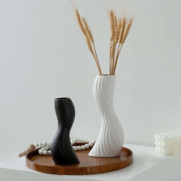 Creative Vase Nordic Art Desktop Decorative Flower Arrangement Vases Imitation Ceramic Home Decor 26L0302