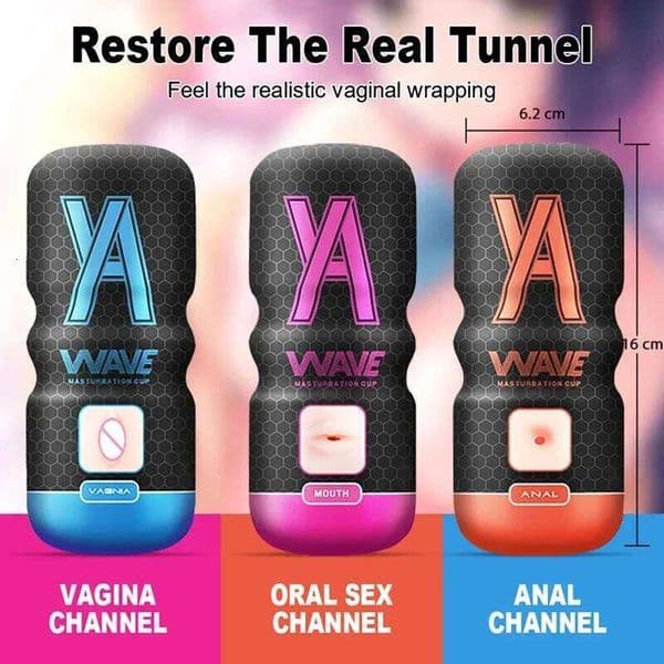 Powerful Sucking Masturbation Cup Realistic Anal Vagina Pocket Pussy Blowjob Massager Male Masturbator Sex Toys for C260302