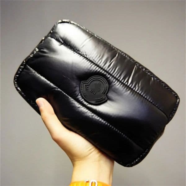 Perfume Cosmetic Down Wash Black and Silver Large Capacity Camera Storage Bag