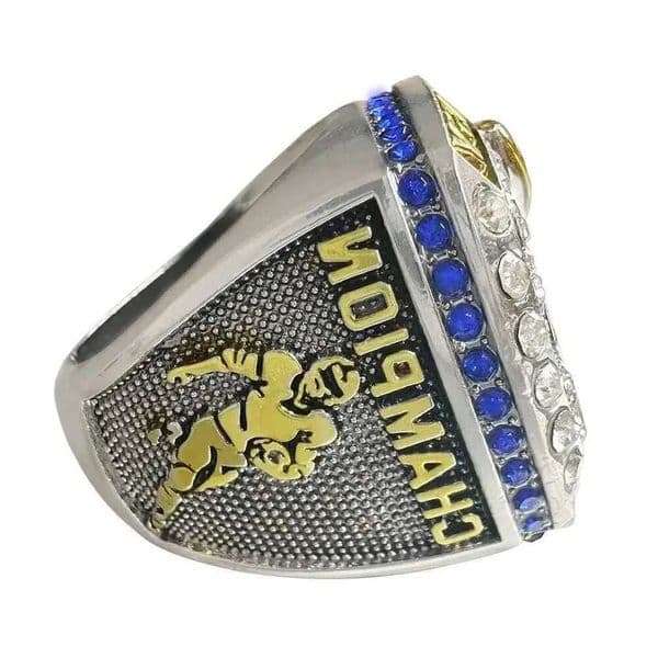 R251119 Football Championship Ring for Men - Stainless Steel Customizable Sports Accessory H260302