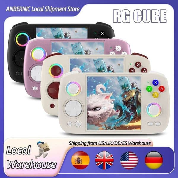 ANBERNIC RGCube Handheld Console Android 13 Game Player 3.95" IPS Screen Unisoc T820 RGB Lighting RG Cube dual high-Speaker 26H0302