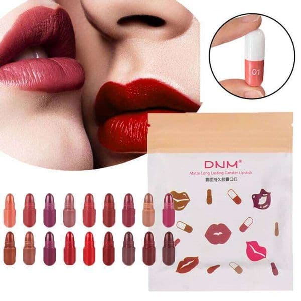 Matte Set Longlasting Waterproof 24H Lipsticks Velvet Macaron Capsule Lip Crayon Non-sticky Easy Color Lipstick Makeup H260302