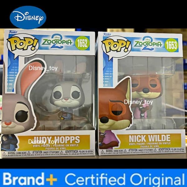 Disney Funko Pop Zootopia 2 Judy Hopps Nick Wilde Action Figure Set - Original Collectible Model Toys for Kids Adults Gift H260302