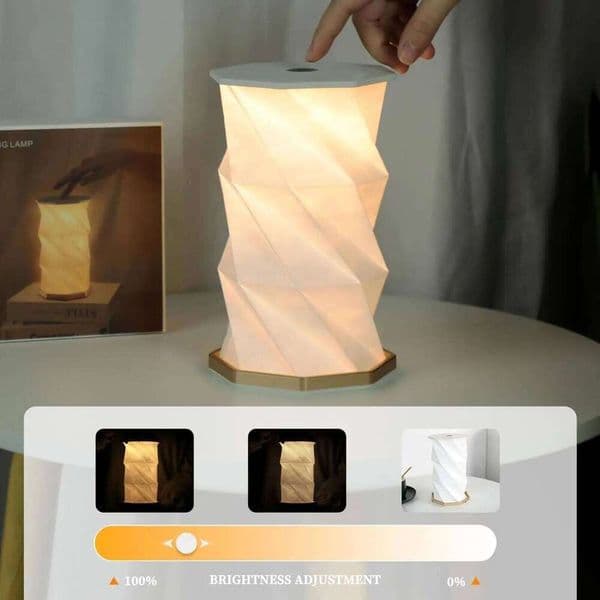 Rotating Night Creative Foldable Atmosphere Bedroom Bedhead Decoration Book Light LED Rechargeable Table Lantern C260302