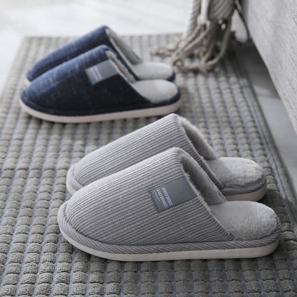 Winter Warm Slippers Men House Non Slip Soft Shoes Comfortable Flat Heel Home Indoor Bedroom Plush Slippers Bedroom Female shoes 251021