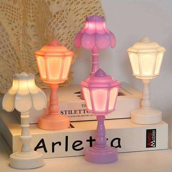 Geometric Flower Bud Button Battery LED Table Lamps Desk For Bedroom Dining Touch Night Light Simple Modern Decoration Z260227