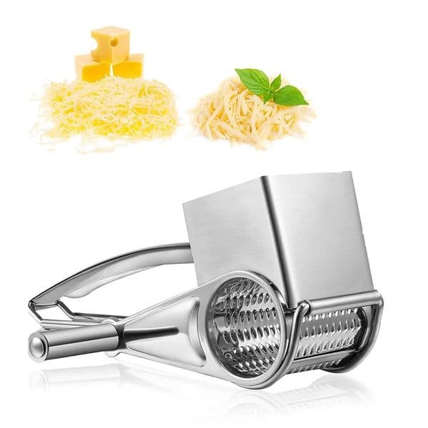 Rotary cheese grater stainless steel handheld cheese cutter slicer hard chocolate nuts kitchen tools 260228