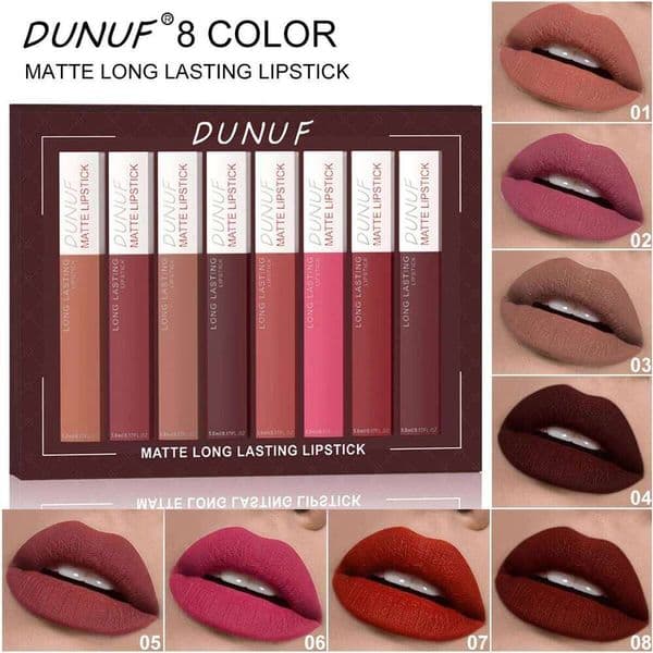 Gloss Lipstick Lip Stain Set, Waterproof Matte Non-sticky Non-transfer Long-Lasting Moisturizing, Nude, Y2K Makeup Christmas H260303