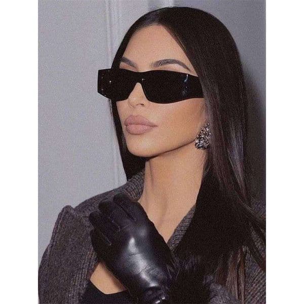Fashion Vintage Black Square Sunglasses Woman Luxury Brand Small Rectangle Sun Glasses Female Clear Eyeglasses Oculos De Sol Y260302