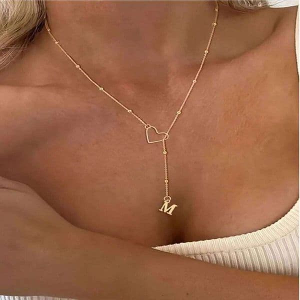 Fashion Letter Heart Stainless Steel Choker Necklace For Woman Gothic Jewelry Hip Hop Party Sexy Clavicle Chain Wholesale Y260302