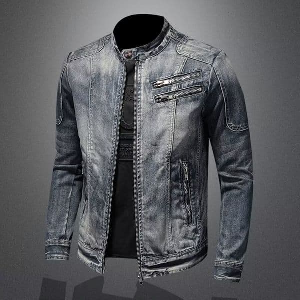 Spring Nd Autumn Highend Brnd Retro Denim Men's Trendy Designer Jacket Plus Size Jcket Slim Fit Cot Nostlgic Stnd Collr Clothing Gown