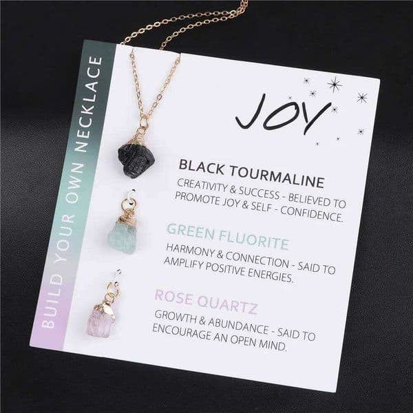 Natural Mineral Stone Charm Necklace With Interchangeable Pendant Black Tourmaline Fluorite Rose Quartzs Necklaces Set For Women Y260302