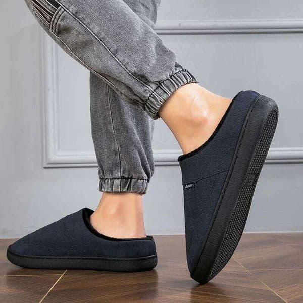 Winter Cotton Slippers Soft Short Plush Men's Casual Indoor Comfortable Keep Warm Men Shoes Women