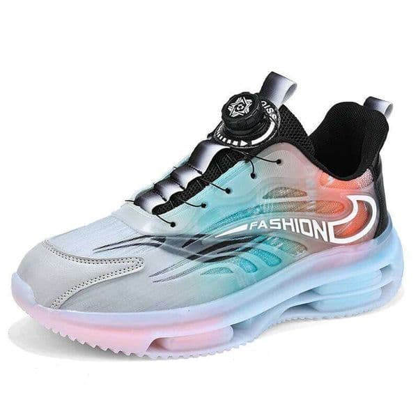 Sport Fashion Rotating Button Men Casual Women Comfortable Air Cushion Sole Street Running Shoes Male Sneakers