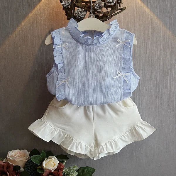 Toddler Girl Summer Clothing Set Baby Girls Printed T-shirt Short Pants Outfit Infant Kids Fashion Clothes 0-5 Years 260227