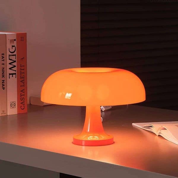 Classic Mushroom Modern Bauhaus Art Bedroom Bedside Danish Orange Decorative Table Lamp Z260227