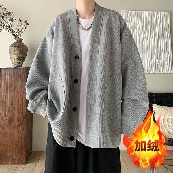 Crdign Jcket Spring Loose Longsleeve Swetshirt Americn Trendy Brnd Verstile Designer Jacket Nd Stylish Couple's Outfit Csul Jcket