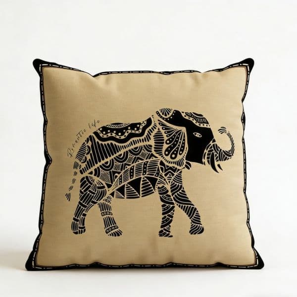 Designer Bohemian Elephant Throw Pillow X In Retro Luxury Cushion For Mid Century Modern Home Decor Bazaarlife