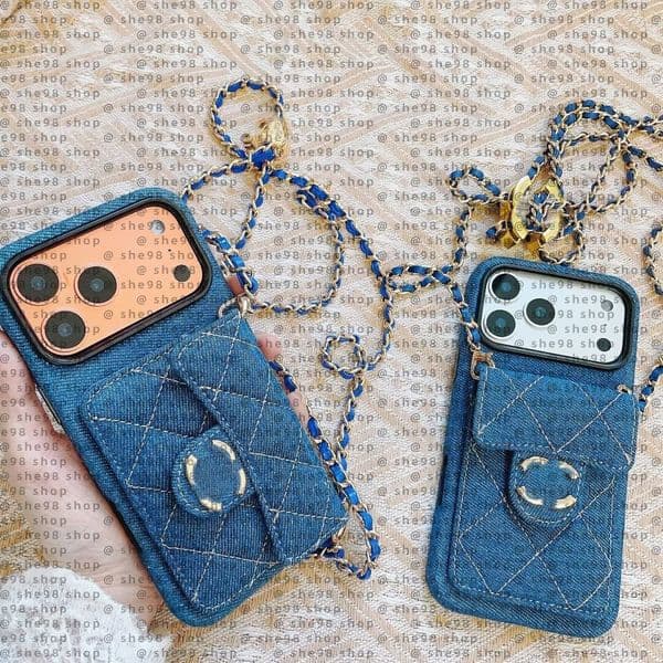 Luxury Women Crossbody Bag Designer Phone Case For iPhone 17 Pro Max Case Apple iPhone 16 15 Pro Max 14 13 12Case Card holders Leather Wallet Phone Cover Scarves Lanyard