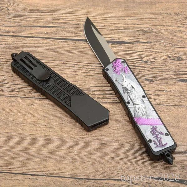 High Quality Tactical Knife 440C Black Oxide Blade Aluminum Alloy Handle Outdoor Camping Hiking Survival Pocket Knives with Nylon Bag