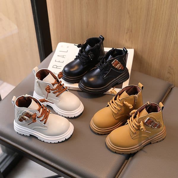 Toddler Boots Kids Autumn Winter New Child Shoes Girls Baby Brown Boots Boys Casual Soft soled Short Boots Sizes 21 - 30 P0398
