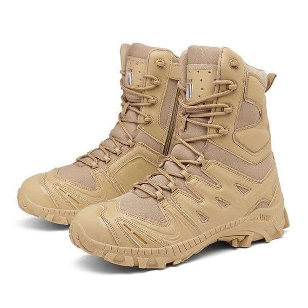 High-top Men Outdoor Lace-up Thick-soled Durable Combat Sports Boots Anti-slip Casual Hiking Shoes