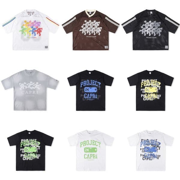 Designer tshirt tees men tshirt American Unisex Graphic Print Harajuku Street Hip Hop jersey Baggy tees Project Casual men Swim Shorts Sleeve T-Shirts top